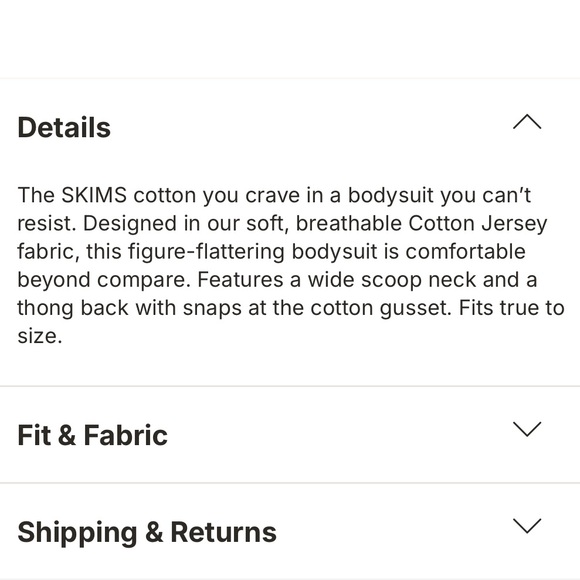 Set of 3- NWT- Skims Cotton Jersey Scoop Neck Bodysuit- Size Medium - Picture 10 of 10